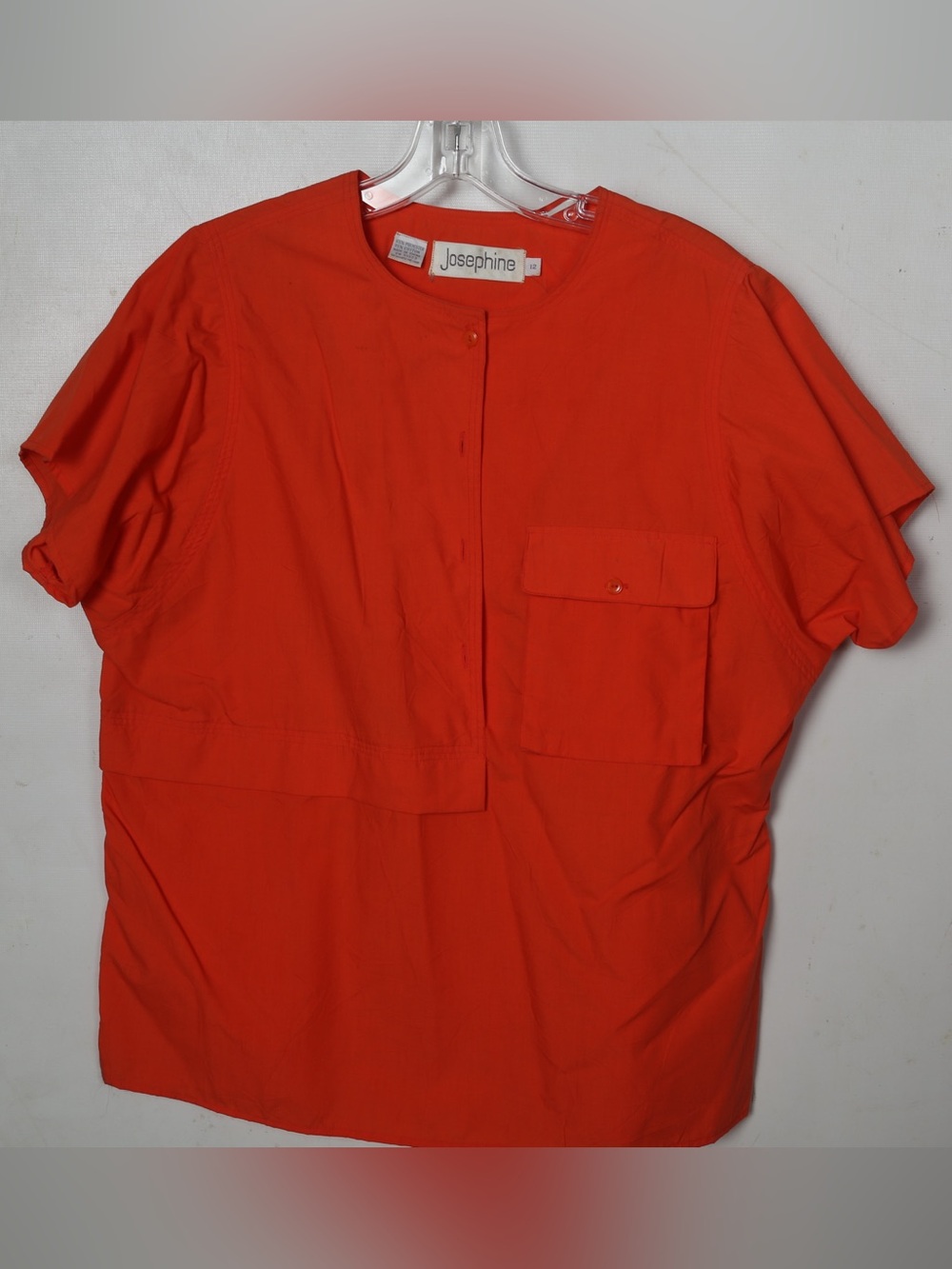 Joseph Bright Orange Short-Sleeve Button-Front Casual Shirt